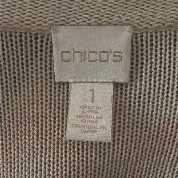 Chico’s Women’s Rustic Boho Long Cotton Blend Cardigan Sweater Size 8 - Picture 5 of 7